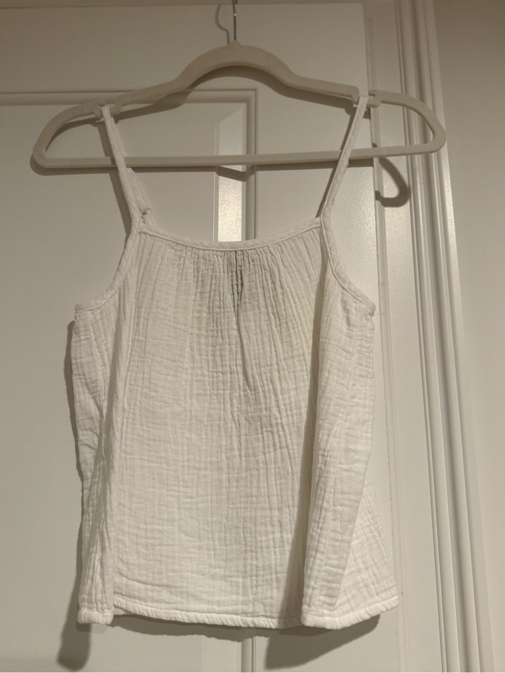 bobi White Lightweight Cotton Gauze Cami